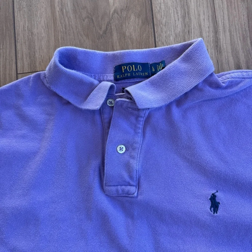 Polo Ralph Lauren Mens Size L Classic Fit Purple Short Sleeve Polo Pony Shirt